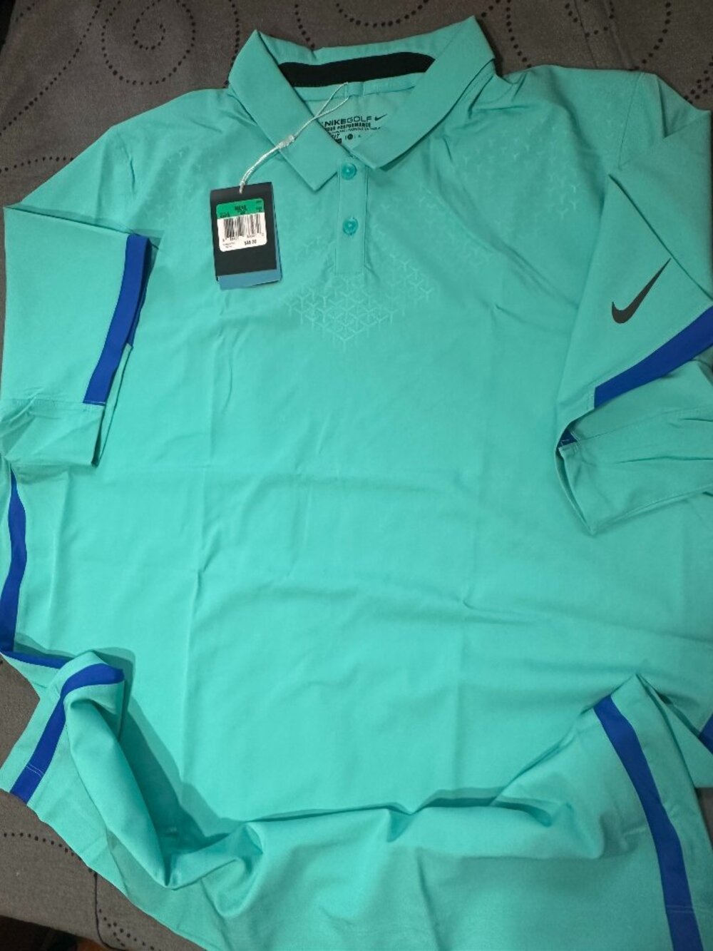 NIKE GOLF MAJOR MOMENT ELITE MCILROY #405 AQUA GREEN POLO SHIRT SIZE XL MEN $85